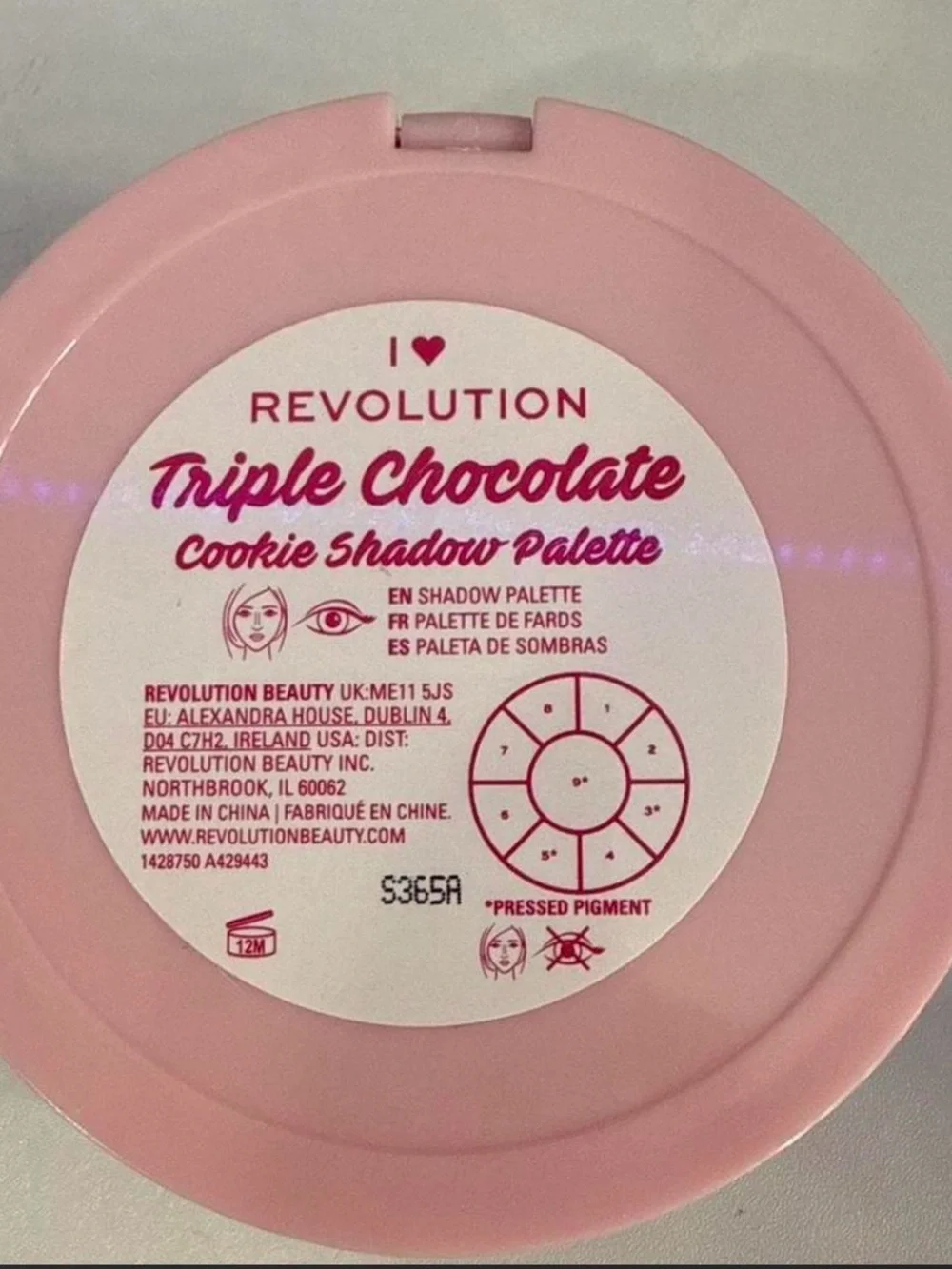 Revolution Pink Triple Chocolate Cookie Shadow Palette Compact
